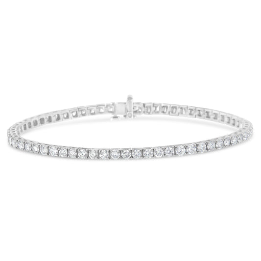 IGI Certified Diamond 14K White Gold Classic 7” Tennis Bracelet