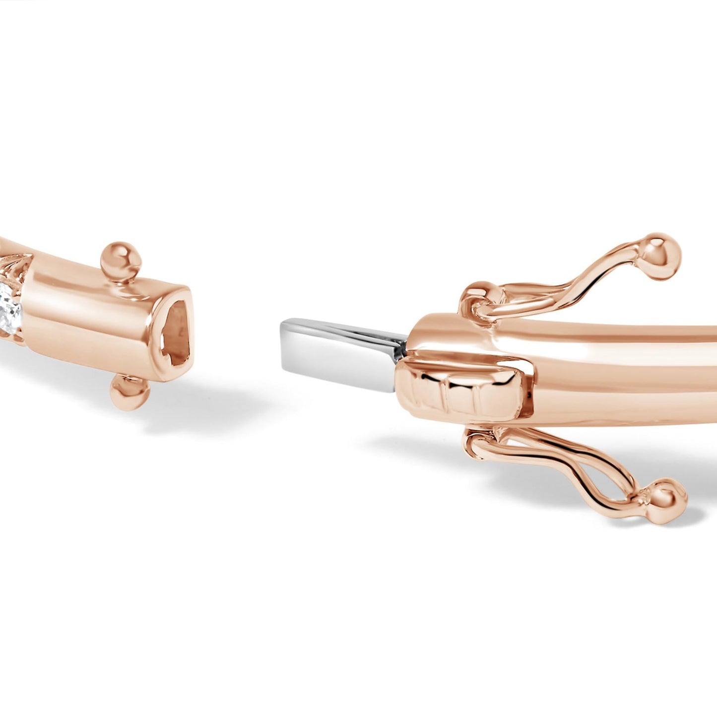 14K Gold 1.00 Cttw Half Eternity Diamond Bangle Bracelet