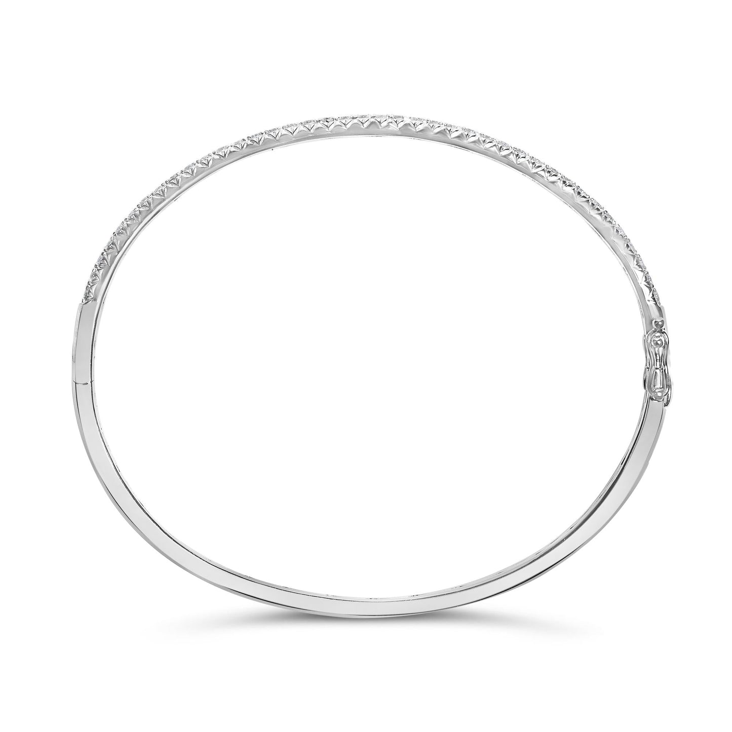 14K Gold 1.00 Cttw Half Eternity Diamond Bangle Bracelet